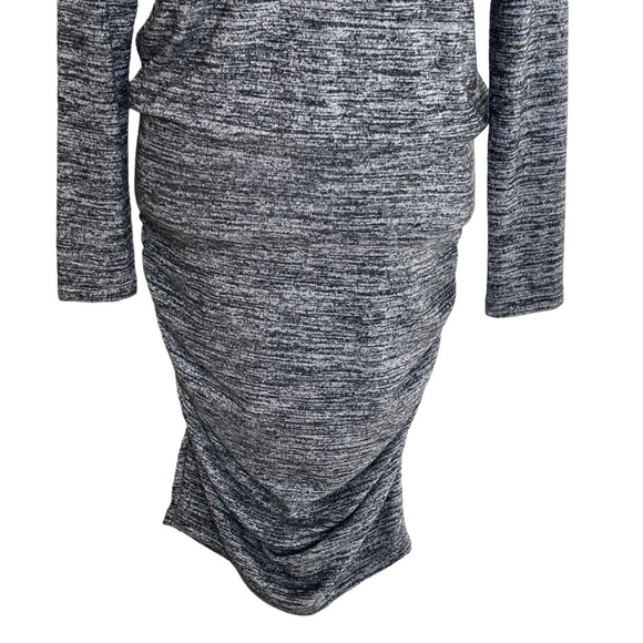 Sundry Women’s Heather Gray Knit Blouson Ruched Dress Size 1 Regular Size S - Picture 9 of 12